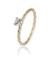 Preview: Brillant/Labor-Diamant 0,2ct 4er-Krappenfassung Kordel 41060730