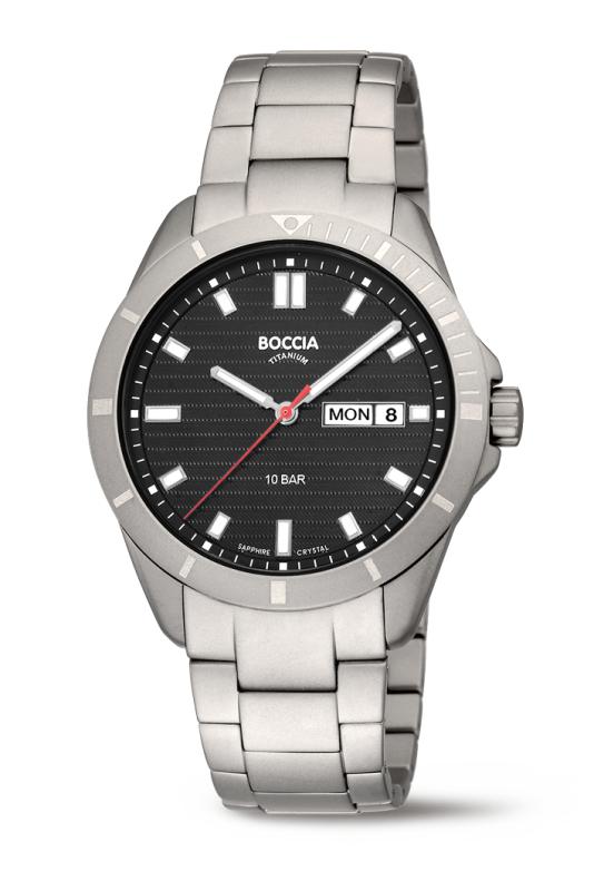 BOCCIA Herren - Armbanduhr Sport 3685-03