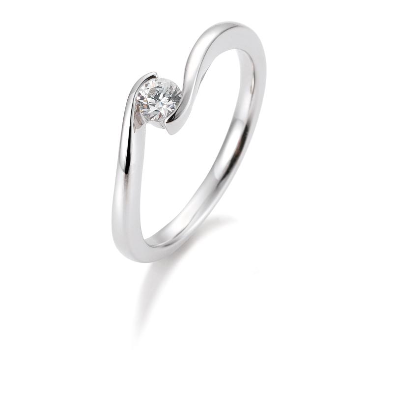 Brillant/Labor-Diamant 0,2ct Schwungfassung 41859420