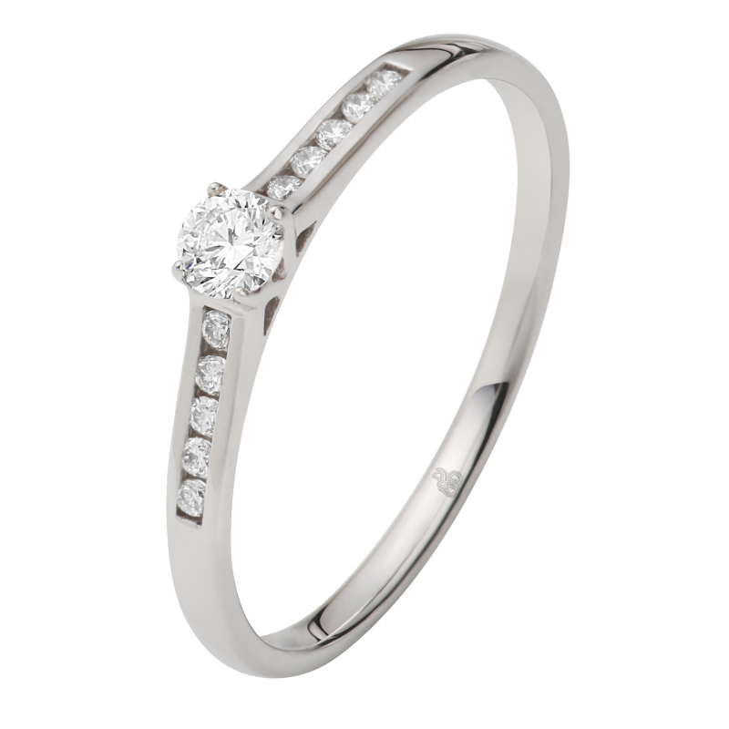 Silber Brillant 4er-Krappenfassung Pavé 5100033