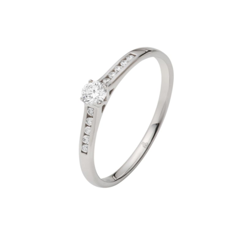 Silber Brillant/Labor-Diamant 0,16ct 4er-Krappenfassung Pavé 5100033