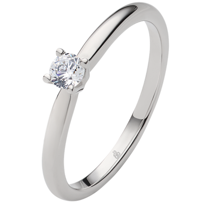 Silber mit Brillant 0,15ct 4-er Krappenfassung 5100102