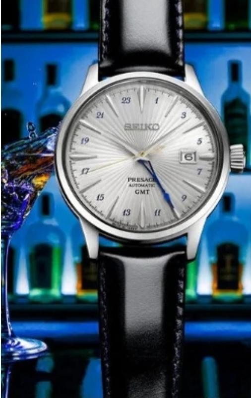 SEIKO Herren - Armbanduhr Automatik PRESAGE GMT SSK049J1