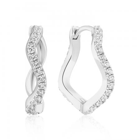 SIF JAKOBS Damen - Creolen ELLERA WAVES SJ-E3869-CZ