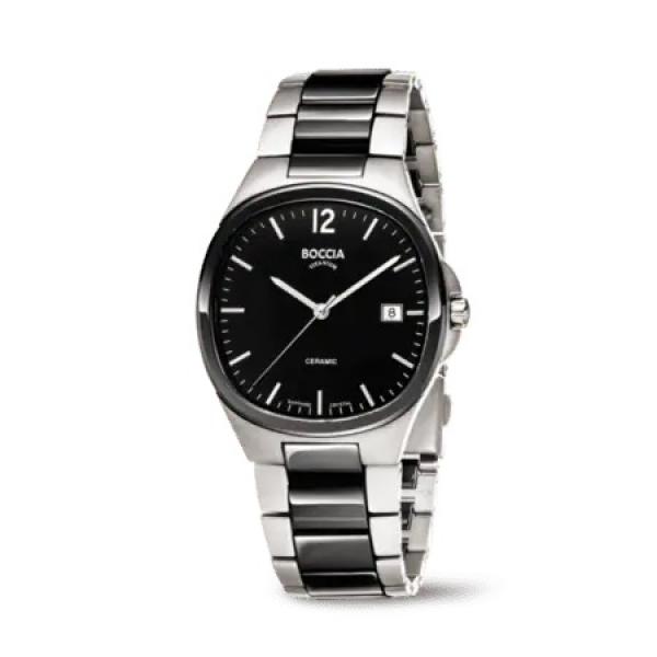 BOCCIA Herren - Armbanduhr Ceramic 3668-01
