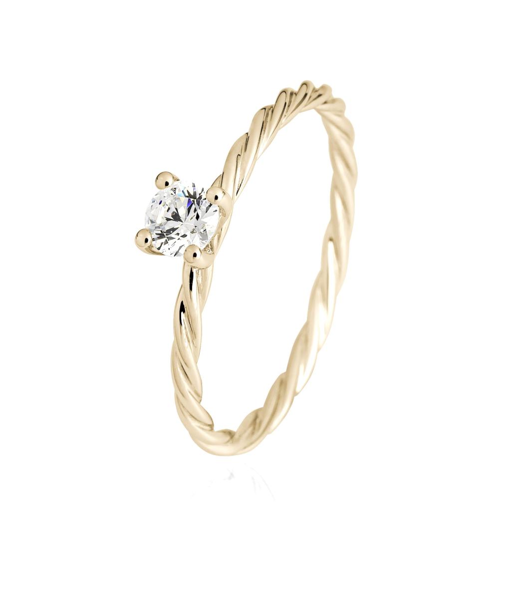 Brillant/Labor-Diamant 0,2ct 4er-Krappenfassung Kordel 41060730
