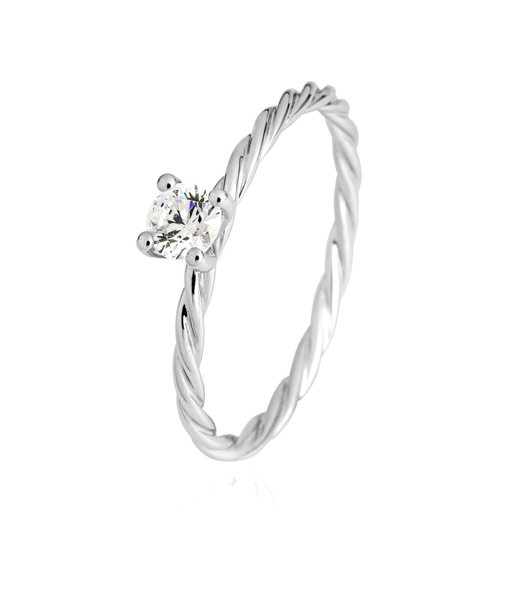 Brillant/Labor-Diamant 0,2ct 4er-Krappenfassung Kordel 41060730