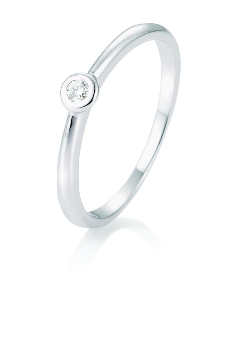 Brillant 0,05ct Zargenfassung 41857716 Platin