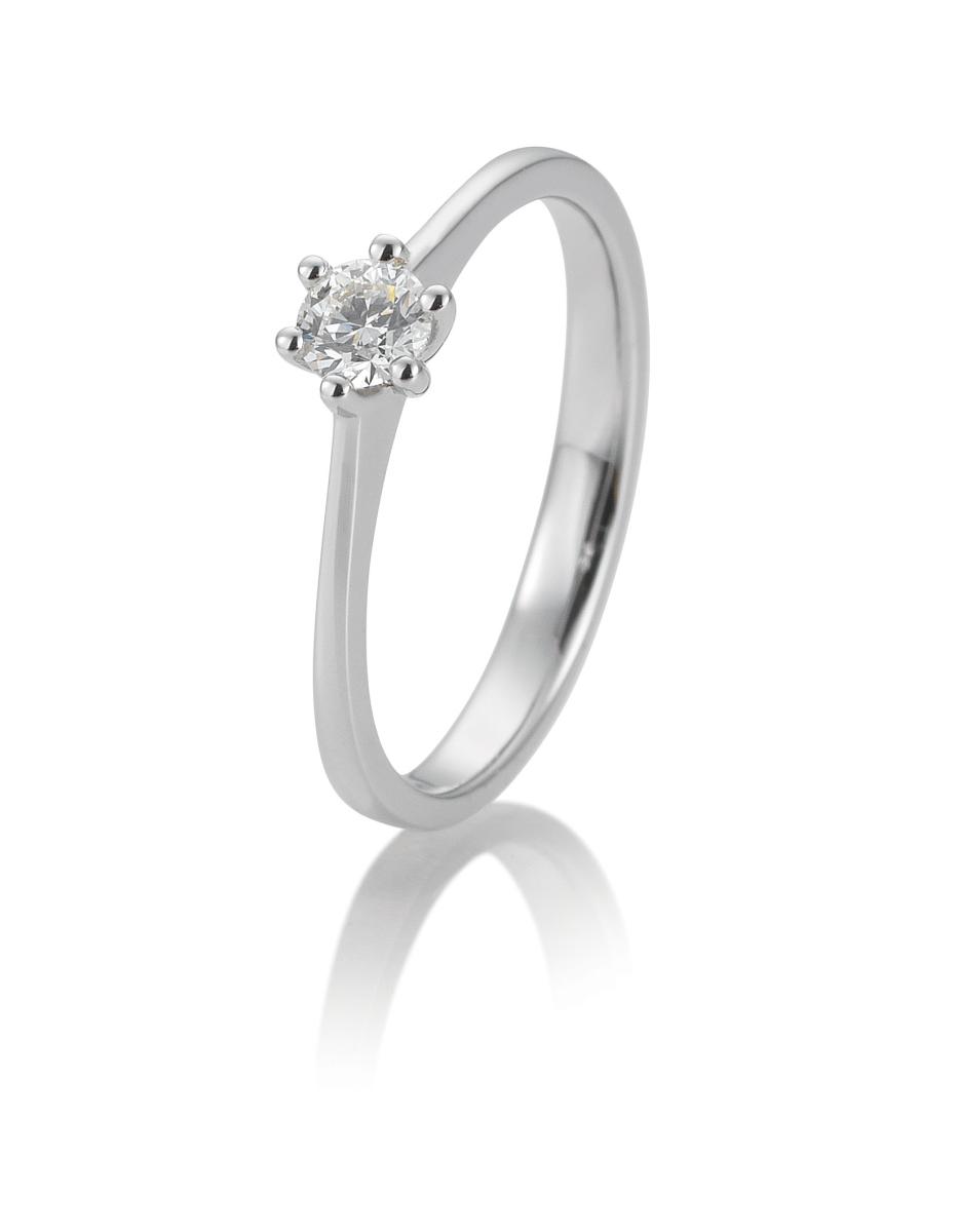 Brillant/Labor-Diamant 0,2ct 6er-Krappenfassung  41858700