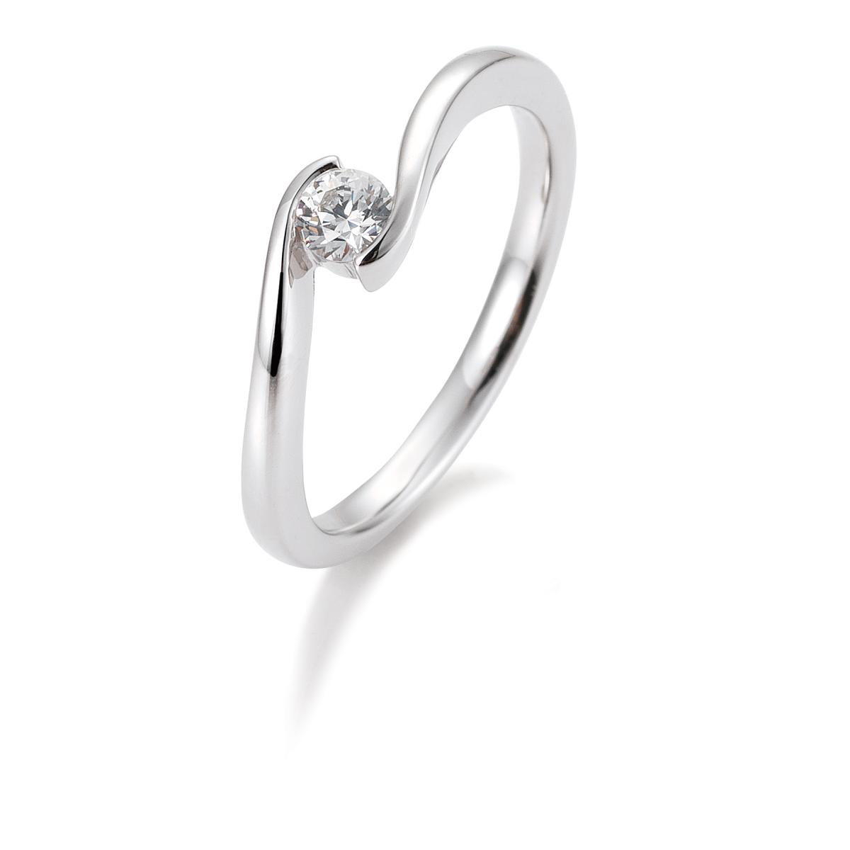 Brillant/Labor-Diamant 0,2ct Schwungfassung 41859420