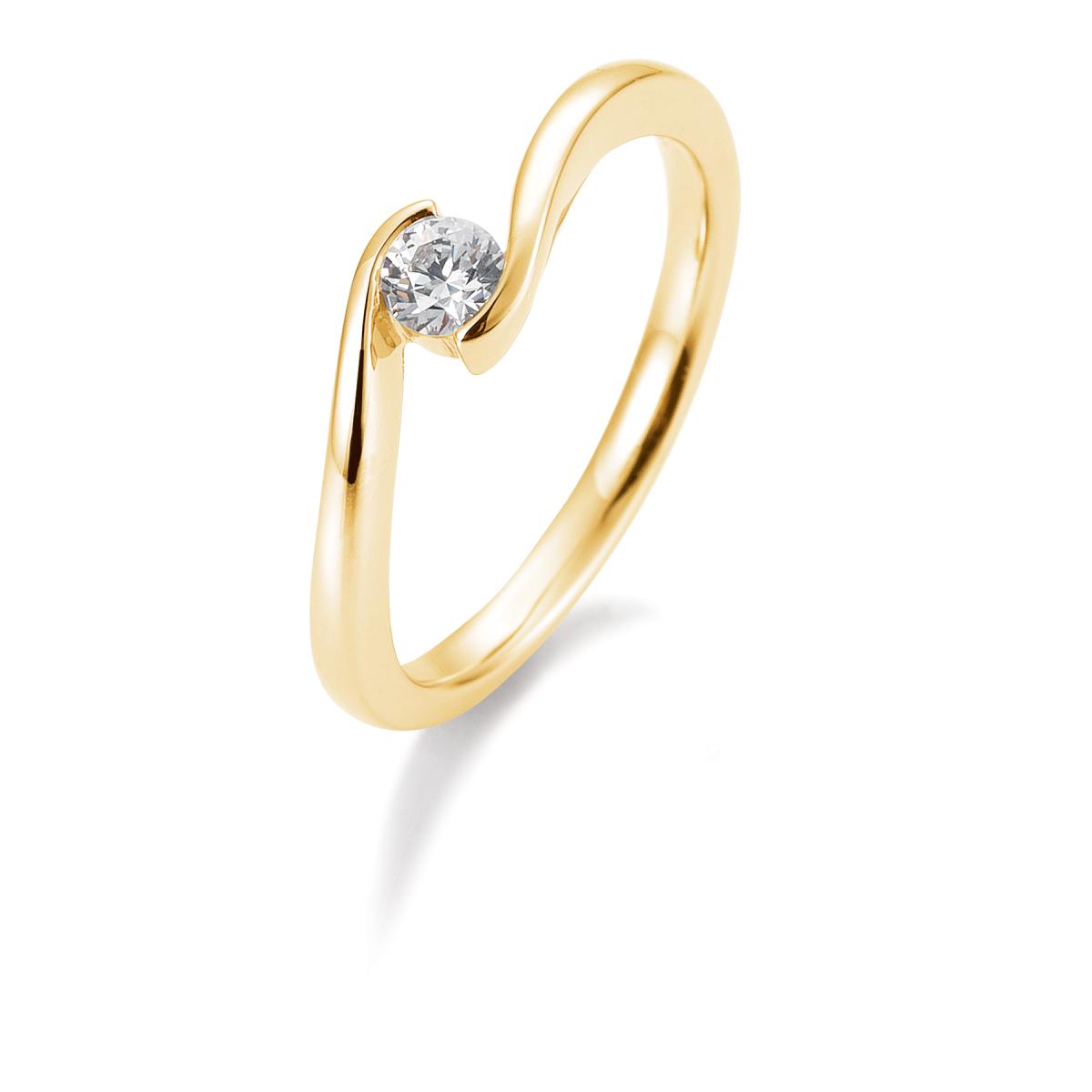 Brillant/Labor-Diamant 0,2ct Schwungfassung 41859420