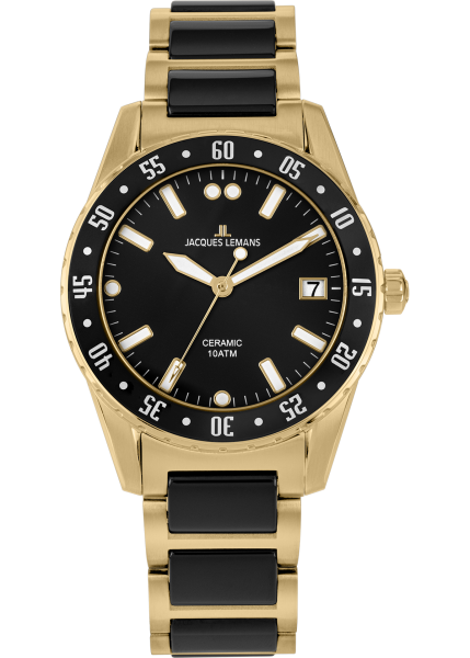 JACQUES LEMANS Herren - Armbanduhr Ceramic 42-10G