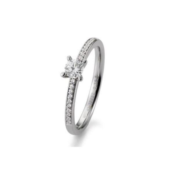 Brillant 0,35ct 4er-Krappenfassung Pavé 41859520 Platin