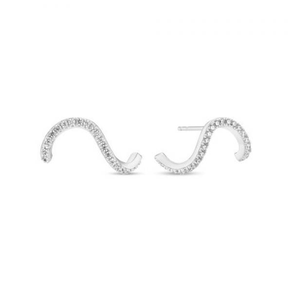 SIF JAKOBS Damen - Ohrstecker ELLARA WAVES  SJ-E3890-CZ
