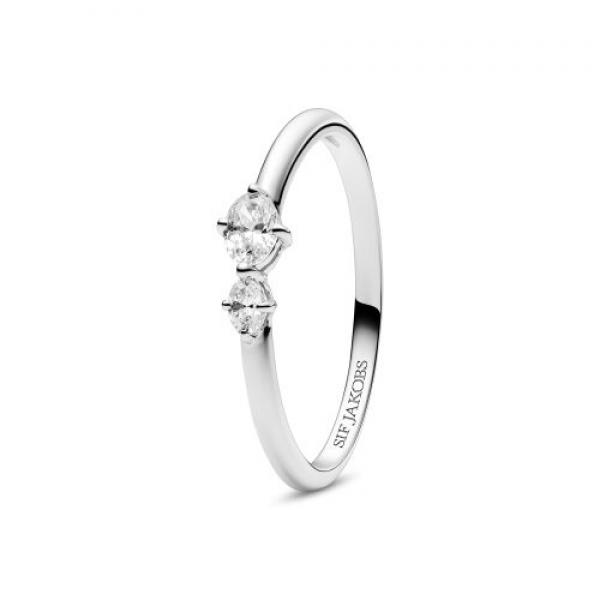 SIF JAKOBS Damen - Ring OVALE DUE SJ-R2745-CZ #54
