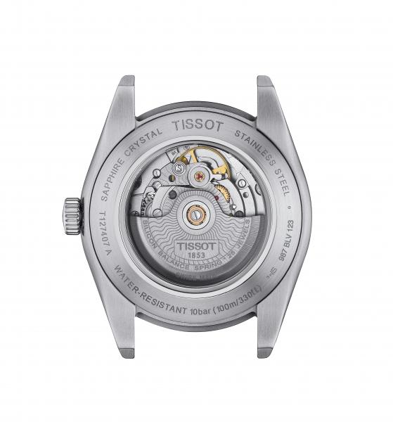 TISSOT Herren - Armbanduhr GENTLEMAN POWERMATIC 80 SILICIUM Automatik T1274071104100back