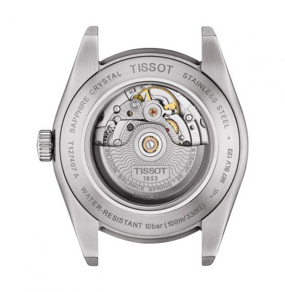 TISSOT Herren - Armbanduhr GENTLEMAN POWERMATIC 80 SILICIUM Automatik T1274071109101back