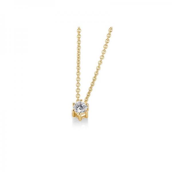 Breuning Brillantcollier 6er Krappe gelb