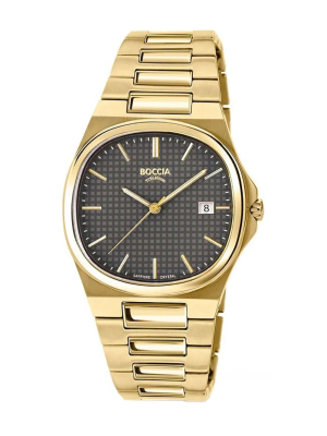 BOCCIA Herren- Armbanduhr  Slim 3657-06