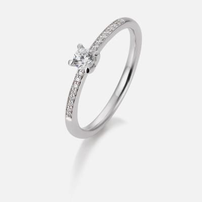 Brillant 0,35ct 4er-Krappenfassung Pavé 41859520 Platin