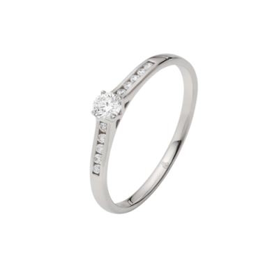 Silber Brillant 0,16ct 4er-Krappenfassung Pavé 5100033